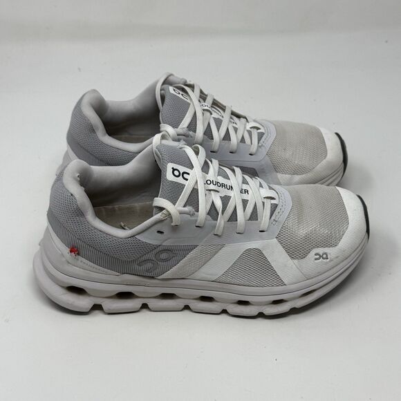 On Cloud Cloudrunner Running Shoes Womens 6.5 White Mesh Lightweight Sneakers - Picture 3 of 16